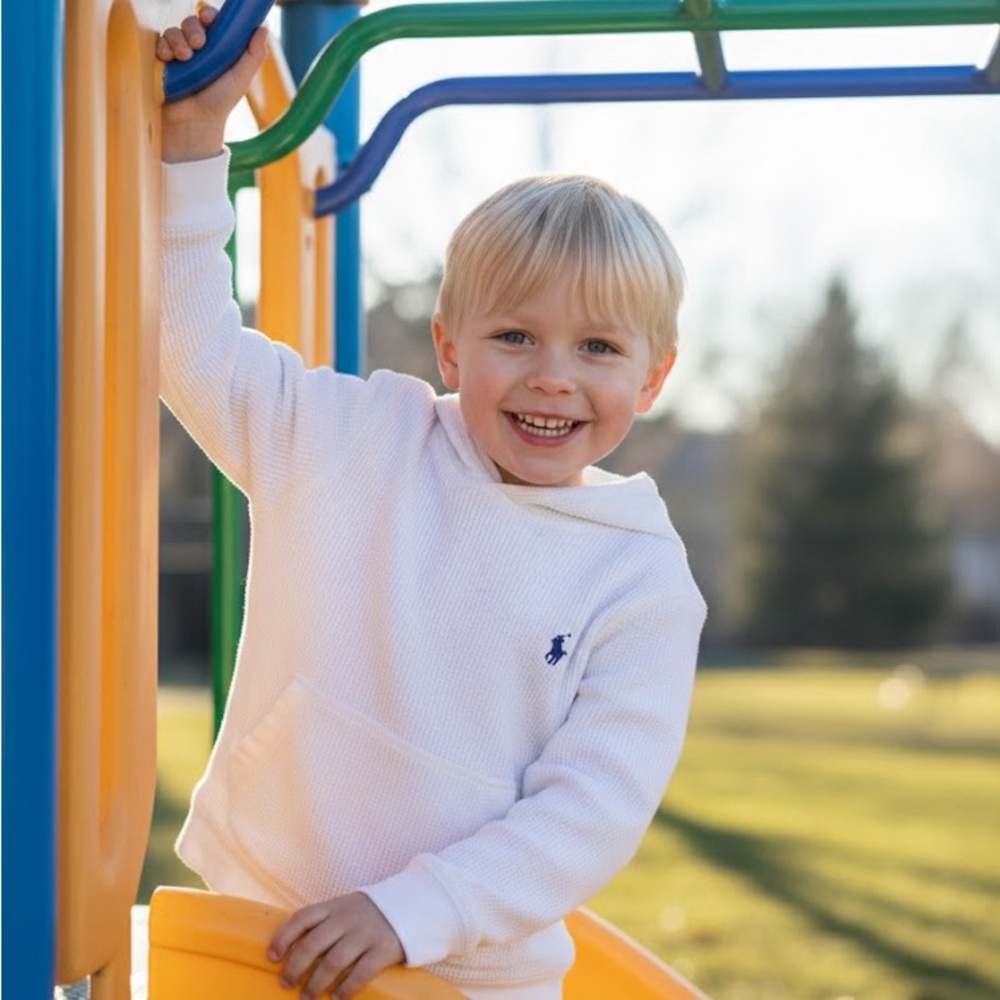 Ralph Lauren boys Cream Hoodie Sweater